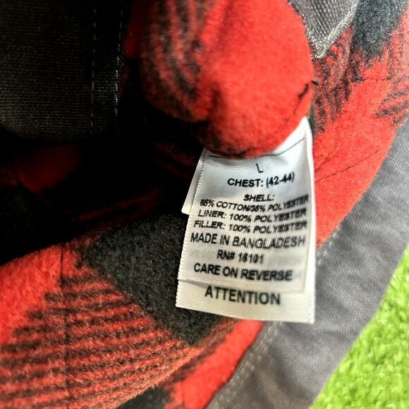 Ridgecut Men's Quilted Fleece-Lined Super-Duty Sanded Duck Vest, Grey L - Picture 4 of 7